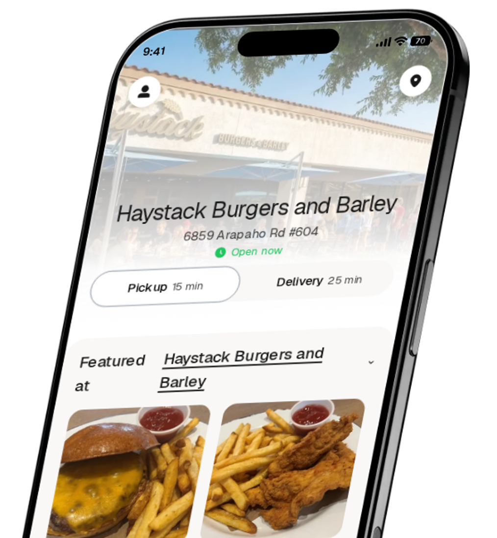 Haystack Burgers and Barley app preview